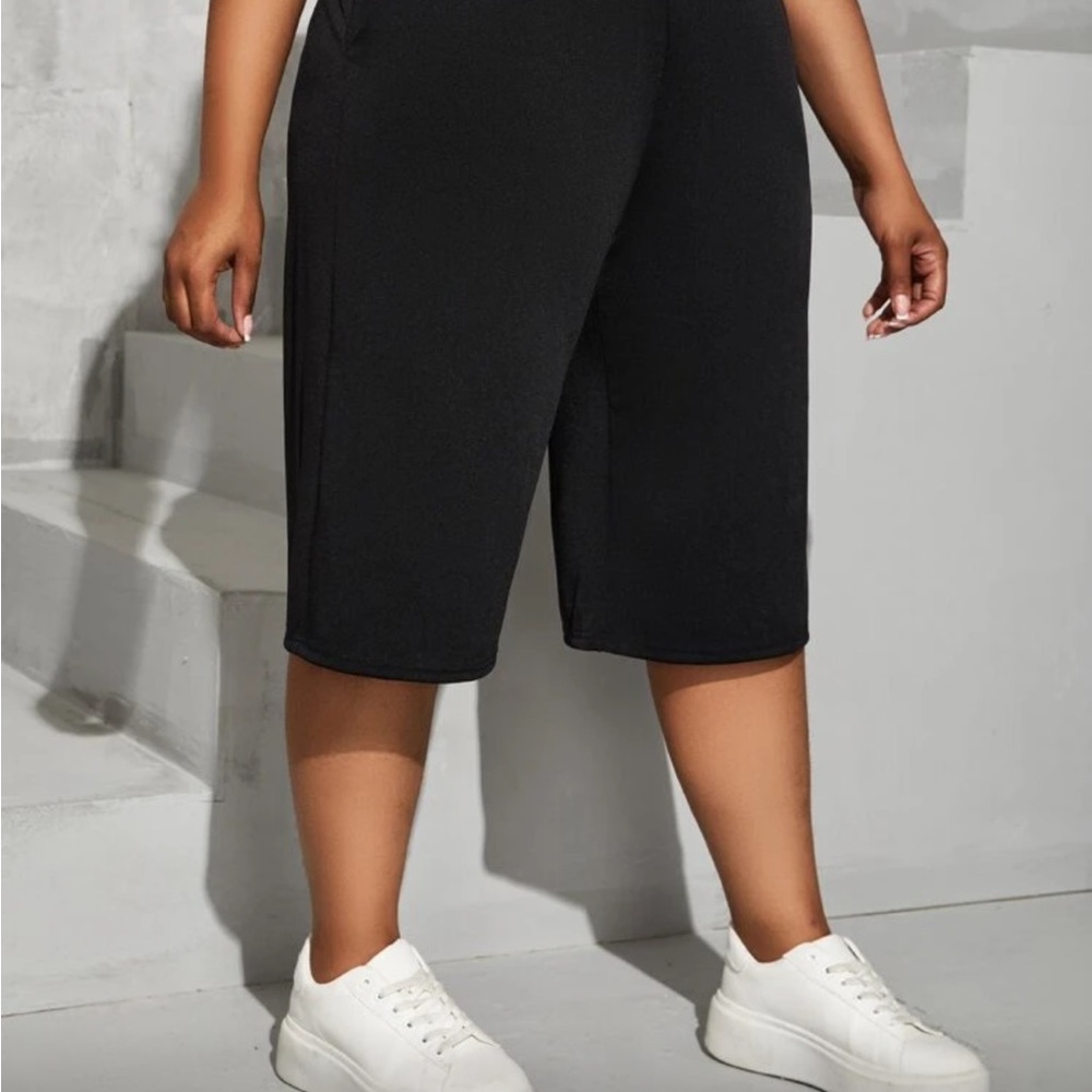 🖤 NWT SHEIN EZwear Plus High Waist Wide Leg Pants - Size 4XL, Black Flowy 🖤